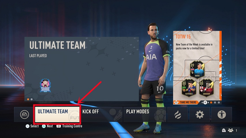 登录 Ultimate Team